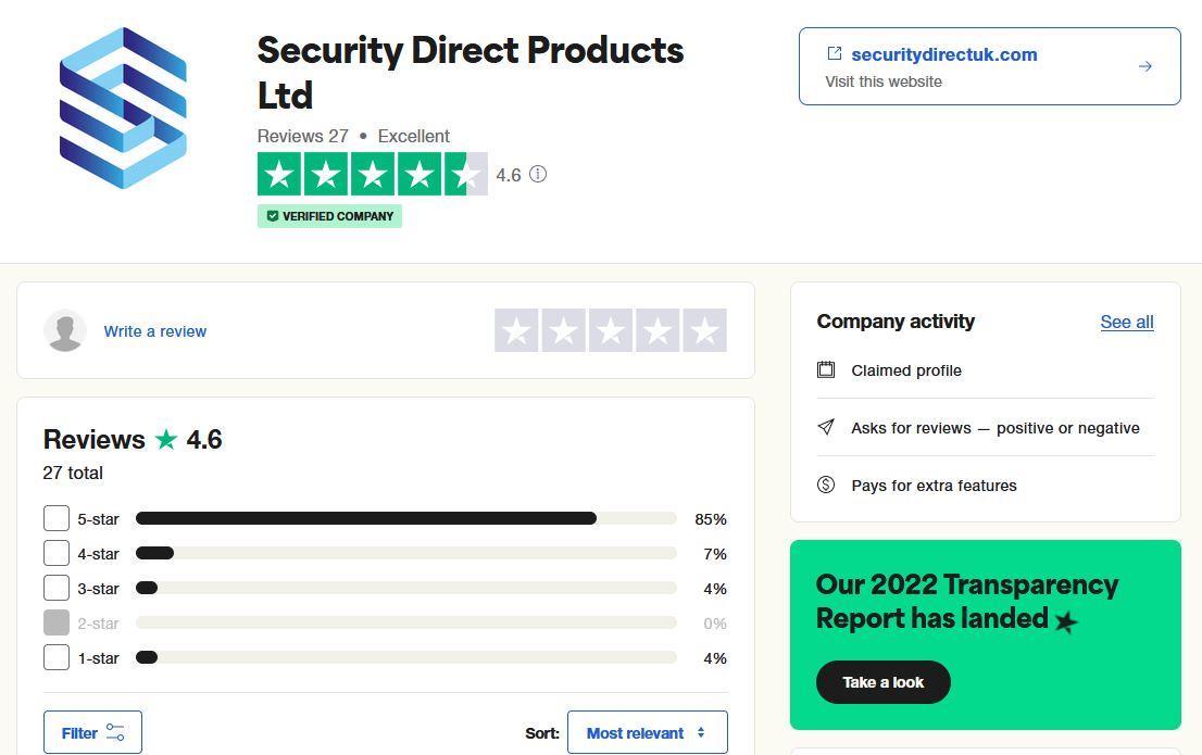 Security Direct Trust Pilot
