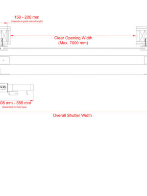 Industrial Motor Fire Shutter - Stud Wall